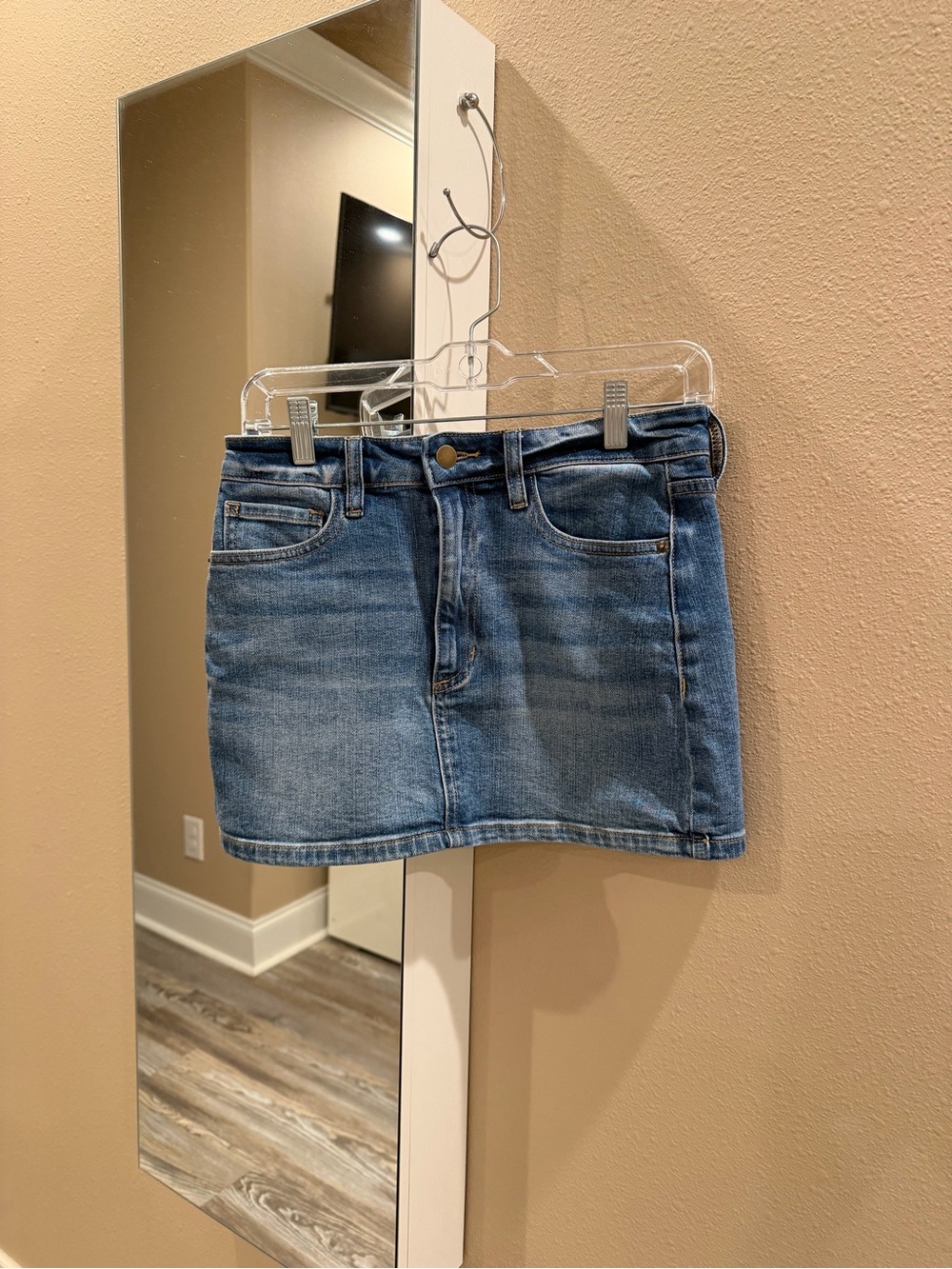 Altar'd State Blue Denim Mini Skirt